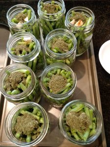 spices added to jars