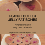 Peanut Butter Jelly Fat Bombs Pinterest pin