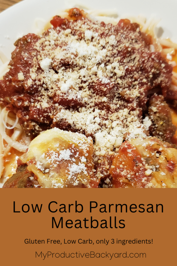 Low Carb Parmesan Meatballs Pinterest Pin