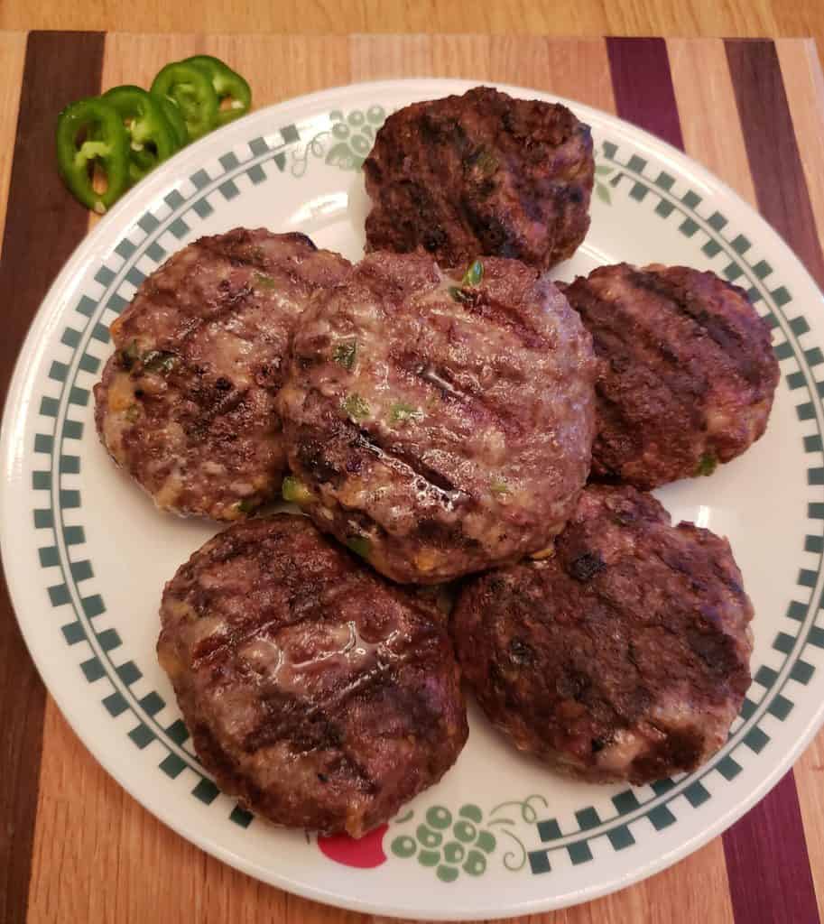 Low Carb Jalapeno Cheddar Burgers