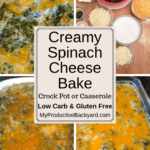 Creamy Spinach Cheese Bake collage