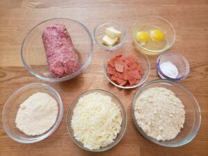 Ingredients for Keto Sausage Pizza Bites